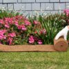 2 Pcs 10 Ft X 6.3 Inch Natural Mulch Roll Coconut Fiber Mulch Mat Edging for Landscaping Thick Mulch for Garden Weed Barrier with 30 U Shaped Steel Stakes and Protective Gloves for Vegetables - Image 4