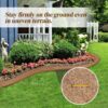 Natural Mulch for Landscaping 120" X 6.3", Coconut Fiber Mulch Mat Roll with 16 U-Shaped Steel Stakes, Garden Edging Border Mat Natural Looking Permanent Mulch Barrier for Plants Vegetables & Flowers - Image 2