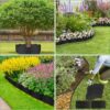 20PCS Garden Edging Border No Dig Landscape Edging Lawn Garden Fence Edgings Decorative Landscape Border 20Ft Landscaping Edging with 20 Stakes for Lawn Garden Flower Bed,The Yard,Lawn Edging（Black - Image 3