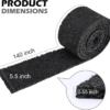 140" X 5.5" Rubber Mulch Border for Landscaping-Black Permanent Garden Mulch Barrier - Recycled Rubber Mulch Mat Roll for Plants, Vegetables, and Flowers - Image 2