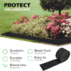 140" X 5.5" Rubber Mulch Border for Landscaping-Black Permanent Garden Mulch Barrier - Recycled Rubber Mulch Mat Roll for Plants, Vegetables, and Flowers - Image 5